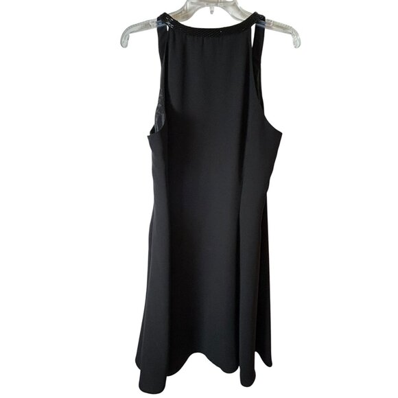 NEW Lauren Ralph Lauren Dress Black Women's Sz 16 Sleeveless Sequin Round Neck - Picture 10 of 12